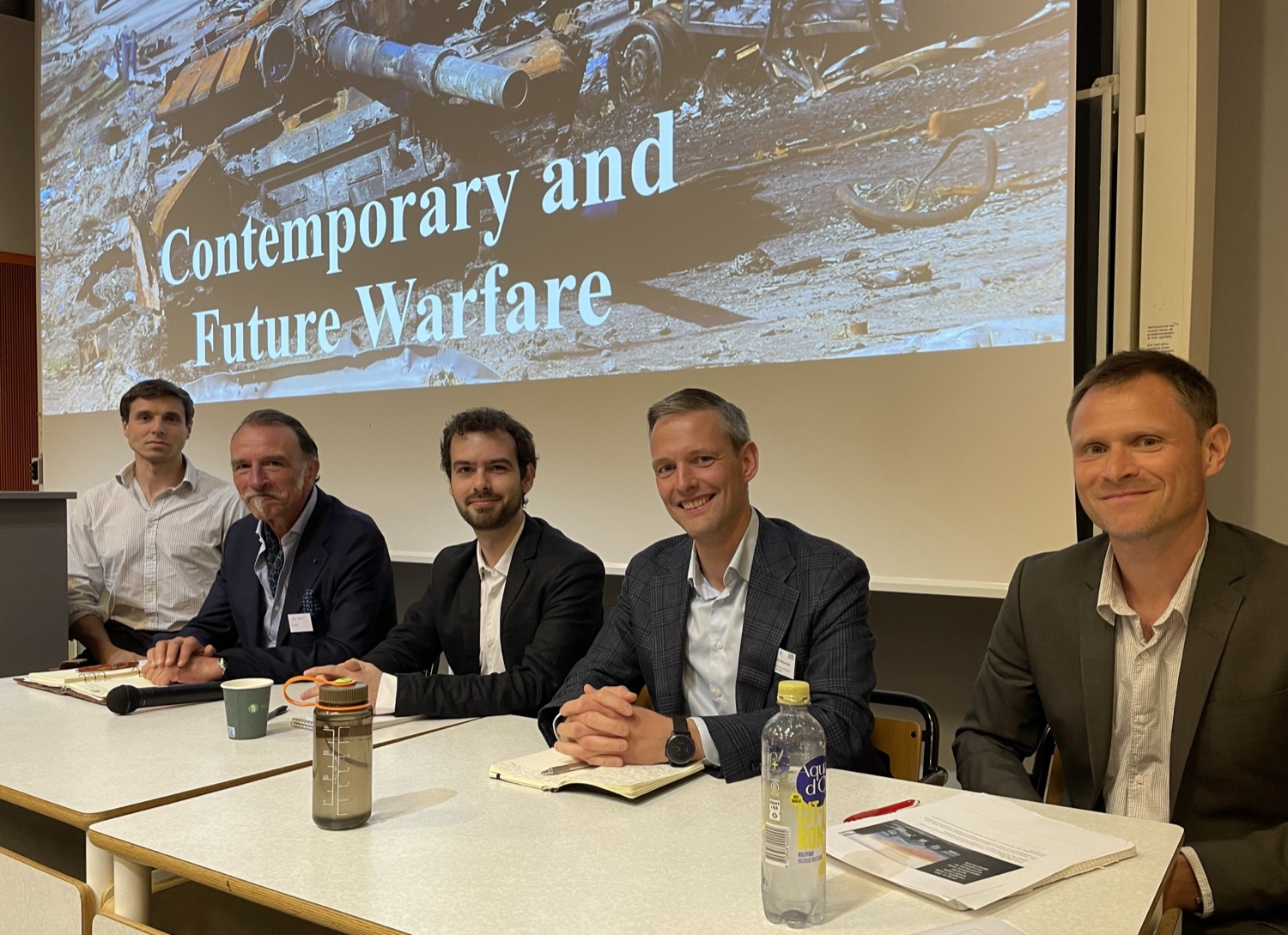 The 'Contemporary and Future Warfare' panel in session.